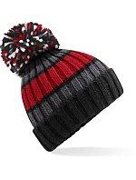 B Pletená čepice s pruhy 53.0 black cherry model 22433192 - Beechfield