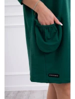 Šaty s kapucí tmavě zelené Šaty s kapucí tmavě zelené