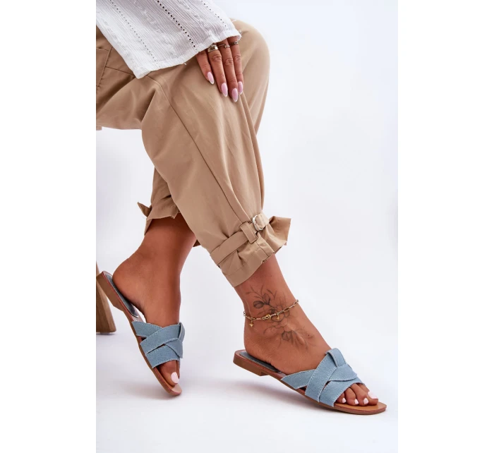 Dámské materiálové sandály světle modré Aversa Dámské materiálové sandály světle modré Aversa