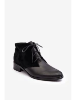 Dámské Šněrovací Botky Černé model 21637609 - Boto