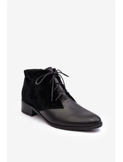 Dámské Šněrovací Botky Černé model 21637609 - Boto