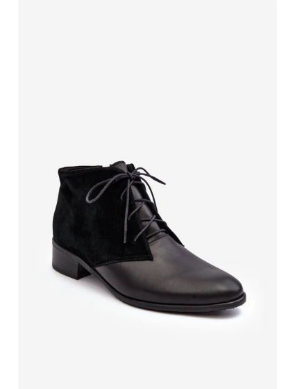 Dámské Šněrovací Botky Černé model 21637609 - Boto