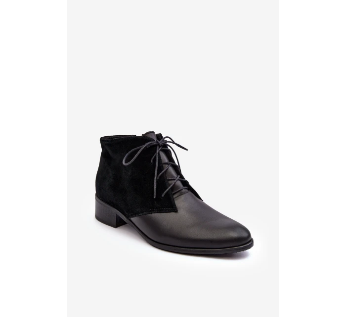 Dámské Šněrovací Botky Černé model 21637609 - Boto