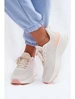 Dámské sportovní boty na platformě béžové model 22095071 - EVENTO