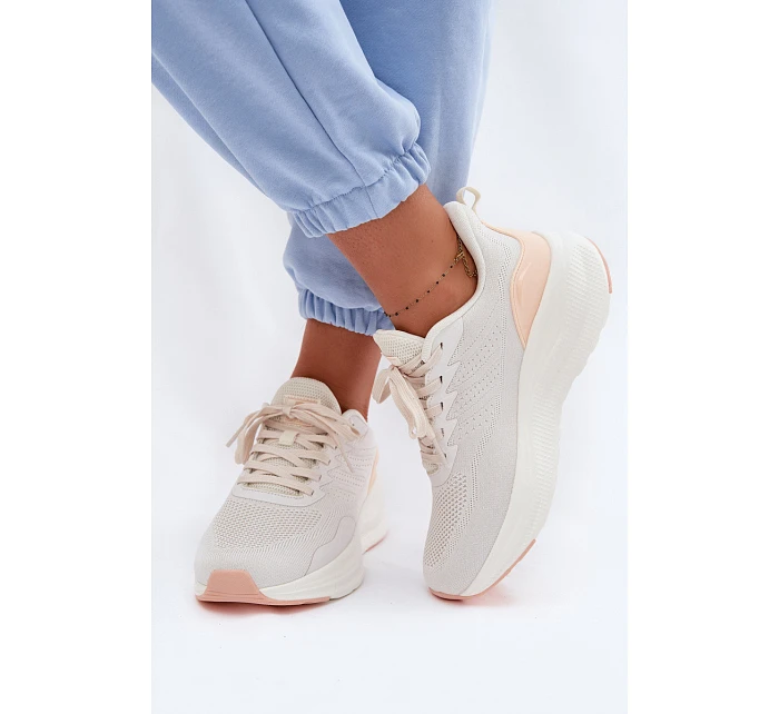 Dámské sportovní boty na platformě béžové model 22095071 - EVENTO