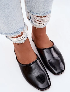 Dámské Mule z Umělé Kůže Ploché Černé Romelle