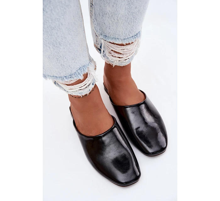 Dámské Mule z Umělé Kůže Ploché Černé Romelle Dámské Mule z Umělé Kůže Ploché Černé Romelle