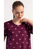 Dámské domácí šaty s krátkým rukávem Heart Dámské domácí šaty s krátkým rukávem Heart