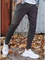 Pánské tmavě šedé kalhoty FashionStreet chinos UX3430
