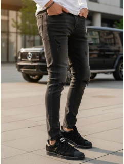 Pánské černé kalhoty FashionStreet UX3823