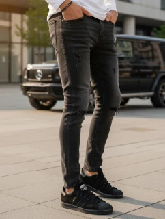 Pánské černé kalhoty FashionStreet UX3823