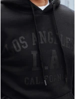 Pánská zateplená mikina s kapucí černá FashionStreet BX5918 Pánská zateplená mikina s kapucí černá FashionStreet BX5918