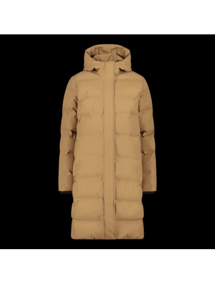 Dámská zimní dlouhá bunda s kapucí,  béžová model 21350723 - CMP