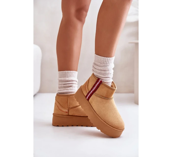 Sněhule Dámské Na Platformě Zateplené Camel Lomessa