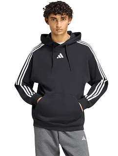 Pánská mikina adidas Essentials 3-Stripes French Terry Hoodie, černá, KY6605