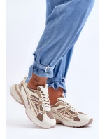 Dámské sportovní šněrovací boty Béžove Emare Dámské sportovní šněrovací boty Béžove Emare