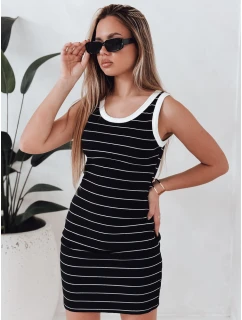 Dámské pruhované mini šaty černé model 21986839 - Dstreet