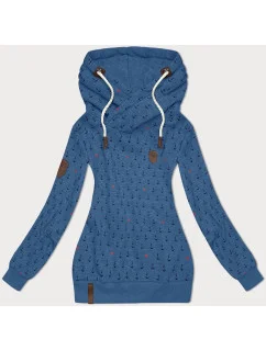 Světle modrá vzorovaná dámská mikina model 21310472 - 6&8 Fashion