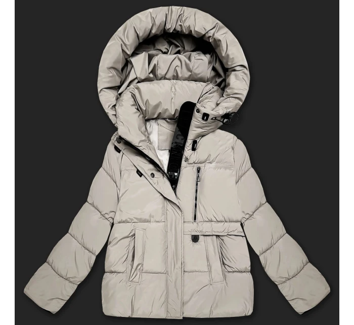 kurtka damska z kapturem jasny beżowy model 21725777 - S'WEST