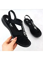 Dámské sandály černé model 22068356 - Rieker Dámské sandály černé model 22068356 - Rieker