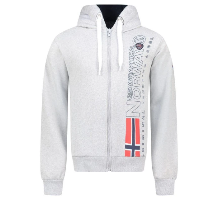 Geographical Norway Fogora DB 100 M WZ3066H/GN-Síťovaná šedá mikina Geographical Norway Fogora DB 100 M WZ3066H/GN-Síťovaná šedá mikina
