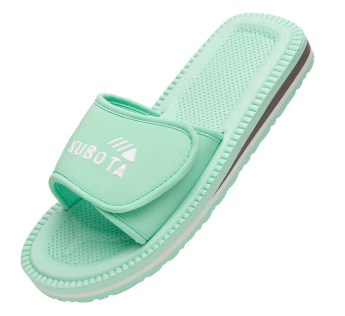 Klapky na suchý zip Kubota klasické pastelově zelené K25SS-100-001-17-1