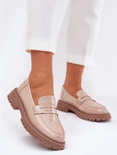 Dámské Lakované Mokasíny Se Béžové model 21689621 - Boto