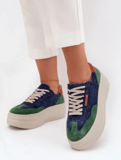 Semišové dámské tenisky na platformě model 21711172 - Zazoo