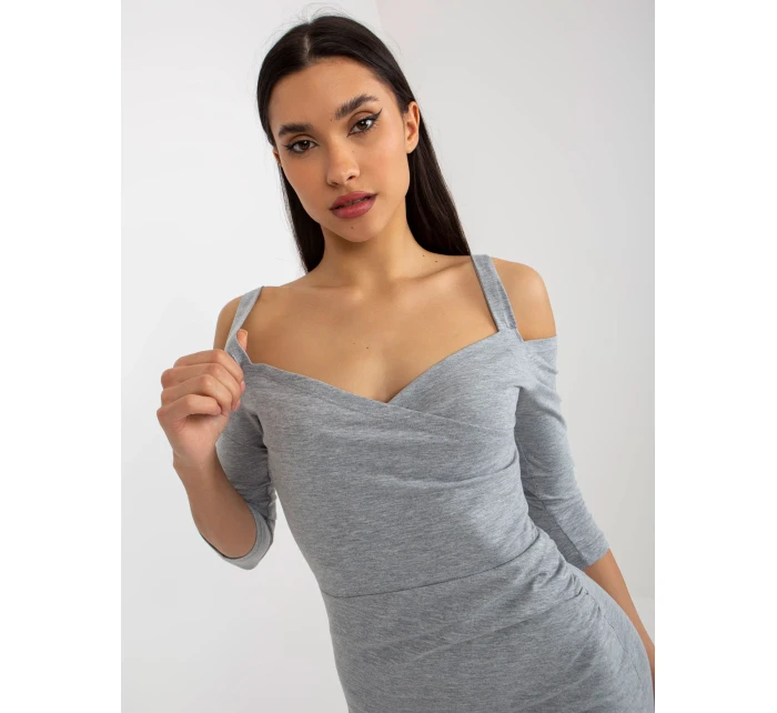 Sukienka EM SK HW 20 model 18785441 szary - FPrice Sukienka EM SK HW 20 model 18785441 szary - FPrice