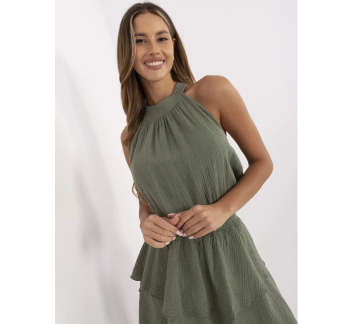 Šaty MI SK 92166.71P khaki Šaty MI SK 92166.71P khaki