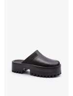 Dámské pantofle s masivní podrážkou Big Star Černá Dámské pantofle s masivní podrážkou Big Star Černá