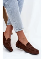 Dámské loafersy mokasíny s plochou podrážkou Roseline – tmavě hnědé Dámské loafersy mokasíny s plochou podrážkou Roseline – tmavě hnědé