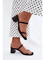 Klapky na podpatku model 228793 Step in style Klapky na podpatku model 228793 Step in style