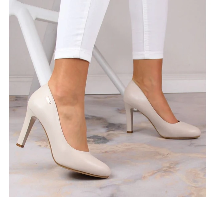 W model 19145948 světle šedé lodičky - SERGIO LEONE