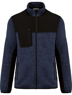 Pánská pracovní pletená fleecová bunda 20. navy melange/black model 22448924 - WK