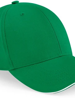 B 20 6 panelová sandwich kšiltovka  kelly green/white model 22481338 - Beechfield