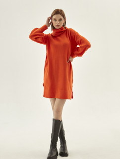 Monnari Šaty Svetrové šaty s rolákem Orange