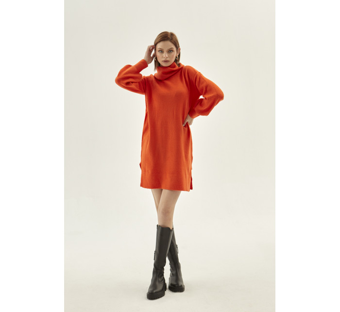 Monnari Šaty Svetrové šaty s rolákem Orange