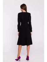 Rozšířené šaty model 21007378 černé - STYLOVE