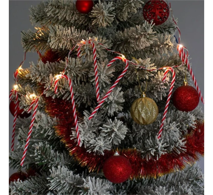 SVĚTLA GIRLANDY 10 VEDL LÍZÁTKO TYČINKY VÁNOČNÍ STROM TEPLÁ BÍLÁ LUCA