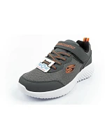 Dětská sportovní obuv Skechers Bounder na suchý zip, lehká, módní, šedá