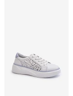 Dámské tenisky na platformě z bílé kůže model 21656159 - EVENTO Dámské tenisky na platformě z bílé kůže model 21656159 - EVENTO