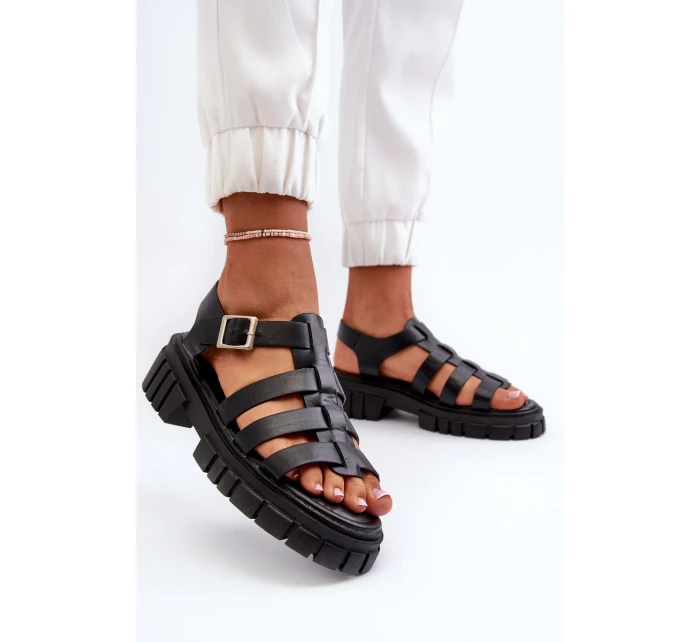 Dámské sandály černé model 21657072 - Boto Dámské sandály černé model 21657072 - Boto