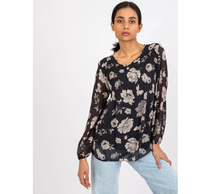 Halenka DHJ BZ 8643 1.37P černá a béžová