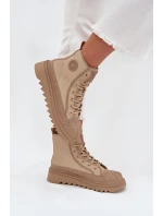 Dámské zateplené vysoké tenisky Big Star – béžové