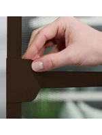 MOSKYTIÉRA NA DVEŘE ALU 100X215 HNĚDÁ BASIC