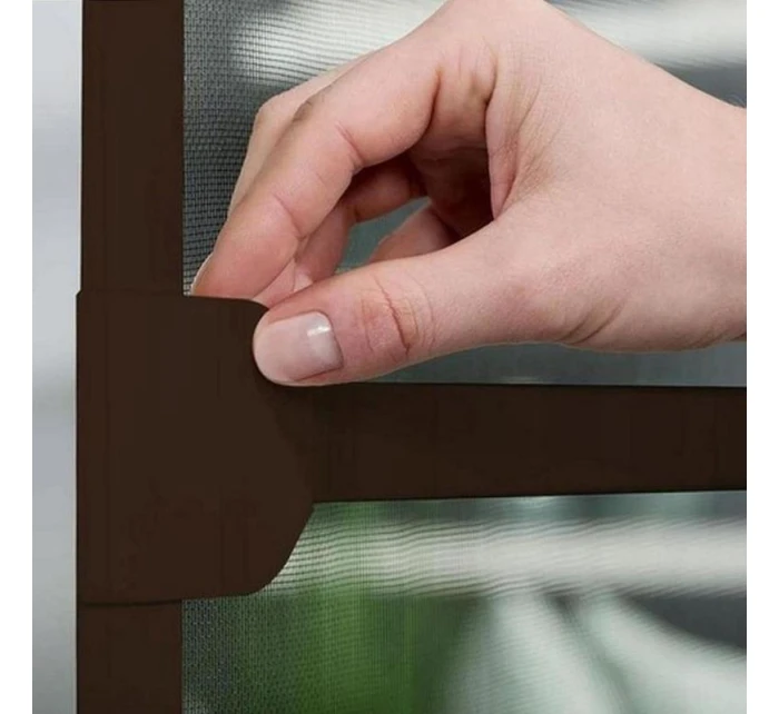 MOSKYTIÉRA NA DVEŘE ALU 100X215 HNĚDÁ BASIC