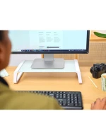 SKLENĚNÝ STOJAN NA MONITOR TRUST MONTA WHT (25351)