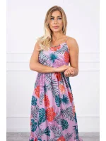 Šaty s motivem listů fialové