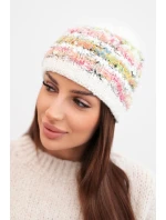 Dámská zimní vlněná čepice s ozdobnými krystalky K399 černá